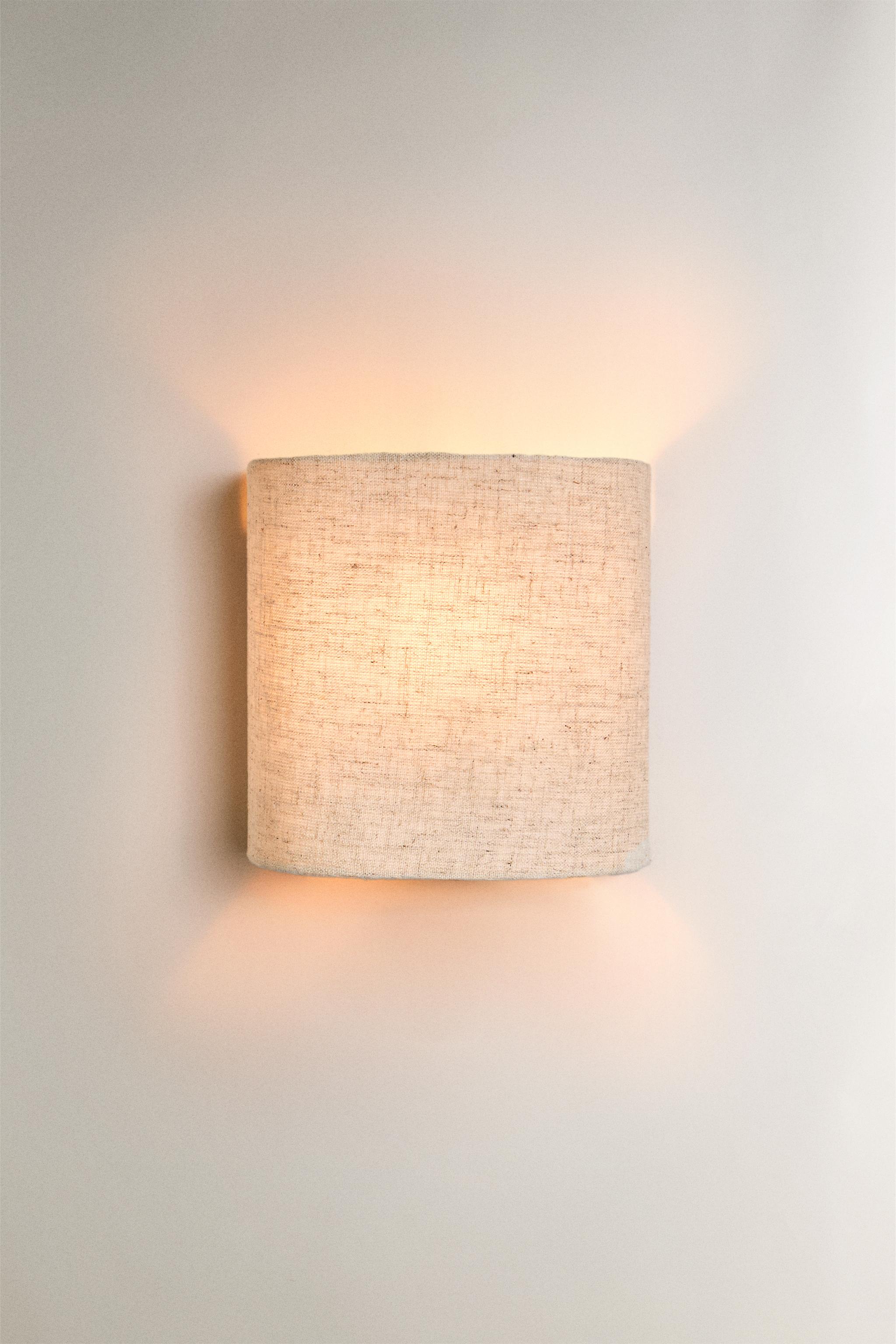 LAMP | LINEN WALL SCONCE — Light beige