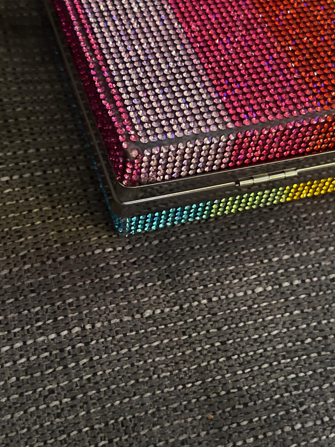 MULTICOLOR RHINESTONE CLUTCH - Image 6