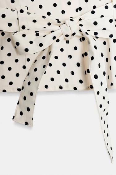 POLKA DOT SHIRT JACKET - Black / White by Zara - Image 6