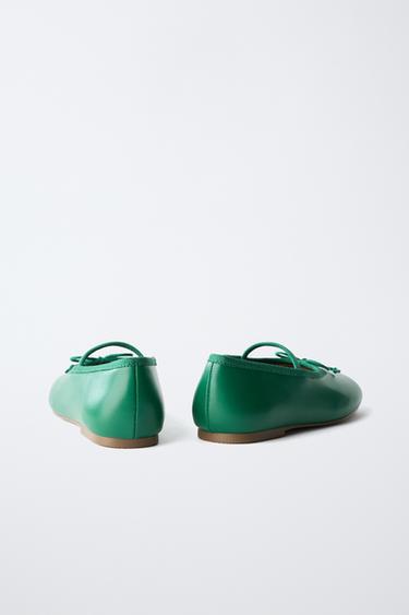 BALLERINES À NŒUD - Vert de Zara - Image 4