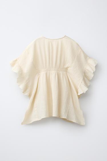 CAFTAN BRODÉ ENTRE-DEUX - Beige de Zara - Image 1
