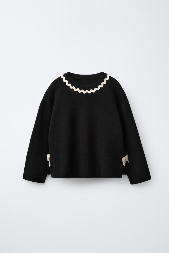 JERSEY PUNTO ONDULINA - Negro de Zara - Imagen 0