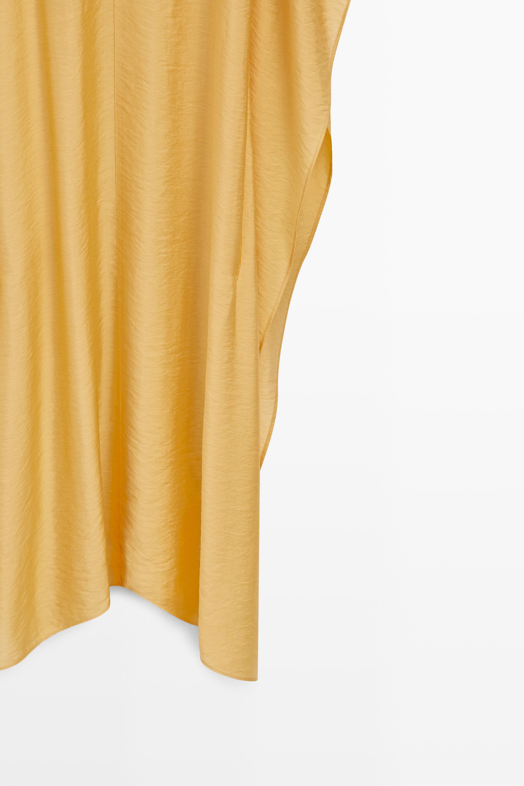 Flowing lingerie dress with ruffle detail