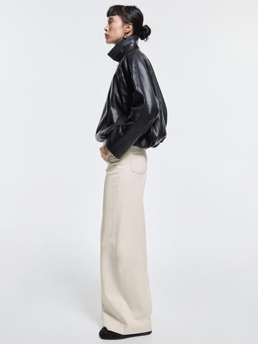 Zara High-waist palazzo jeans - Ecru - Image 0
