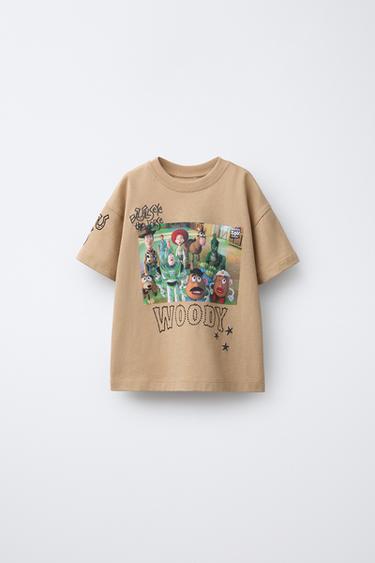 Zara © 迪士尼皮克斯《玩具總動員》印花T恤 - 淺棕色
