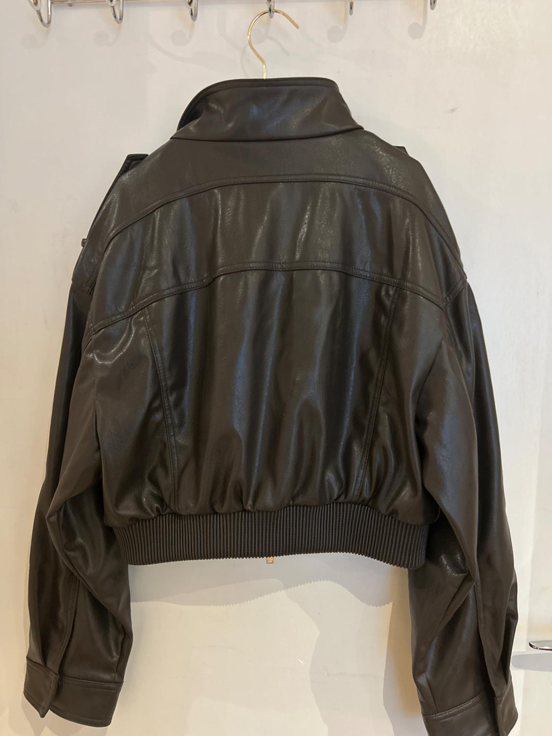 SHORT LEATHER EFFECT JACKET - Image 2