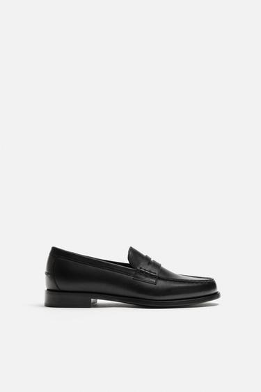 MOCASSIM DE PELE COM MÁSCARA - Preto da Zara - Imagem 0