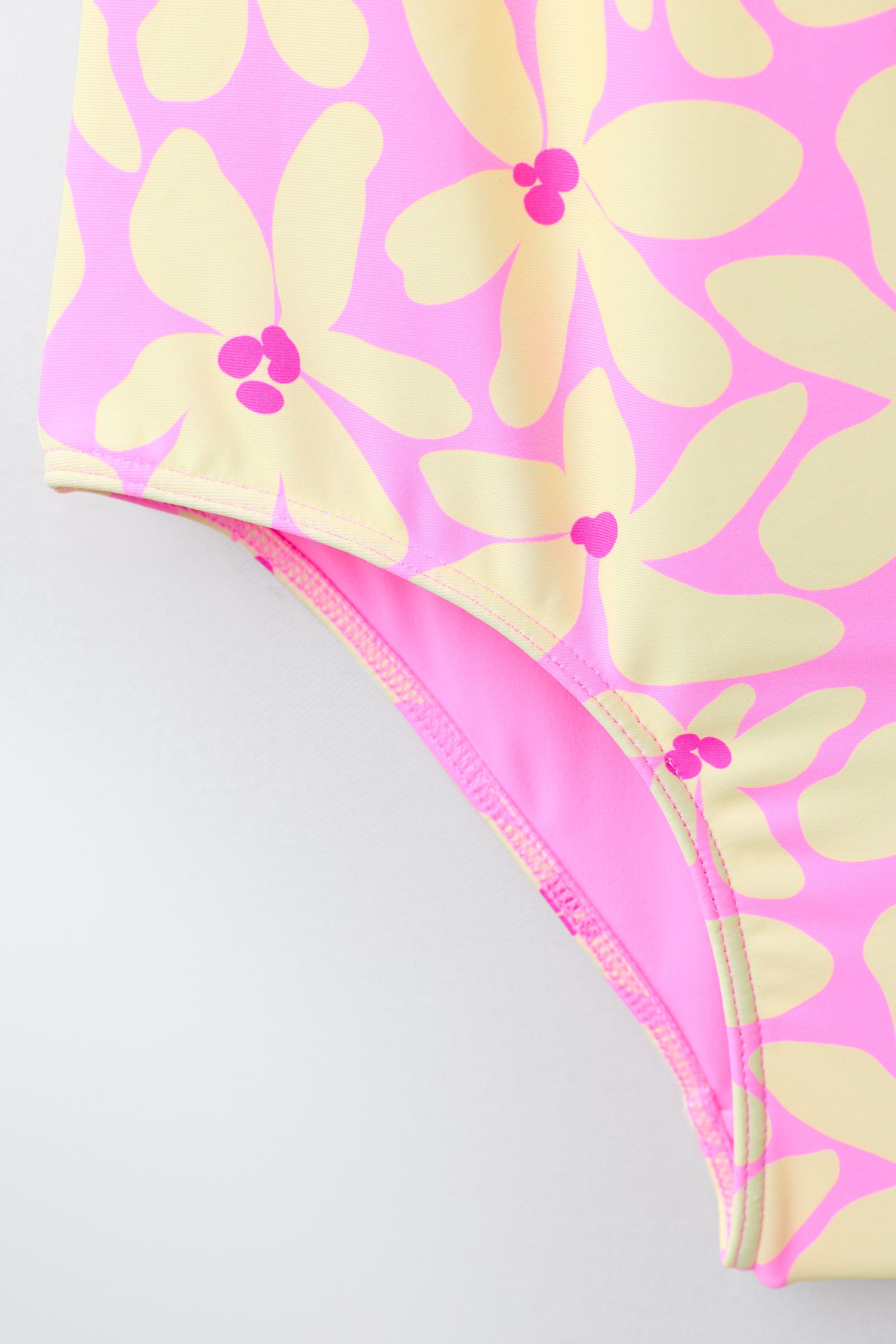 1-6 YEARS/ FLORAL PRINT SWIMSUIT