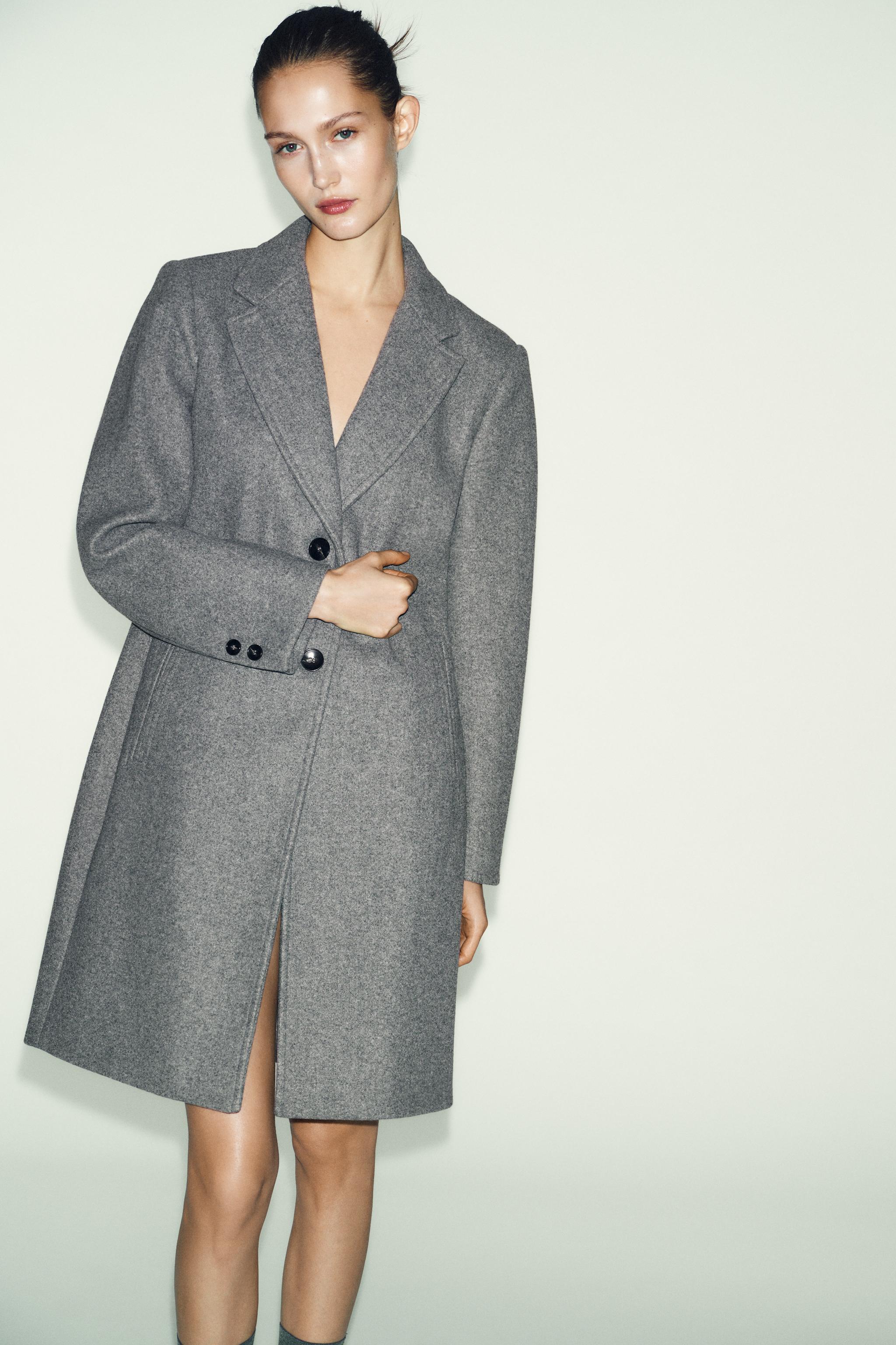 ソフトショルダーパッドコート - ブラウン | ZARA Japan / 日本