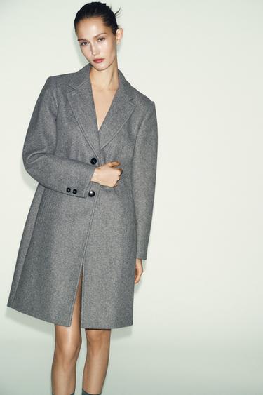 SOFT SHOULDER PAD COAT - Grey by Zara