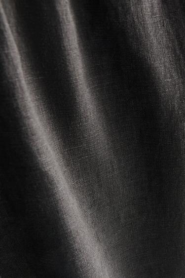 LINEN TROUSERS - Dark grey by Zara - Image 3