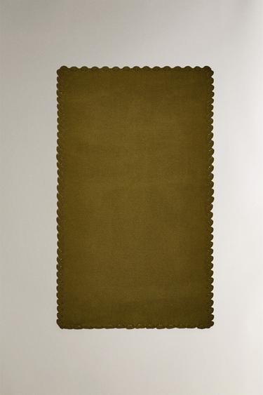 TÆPPE TIL BØRN MED HÆKLET KANT - grøn fra Zara - Billede 0