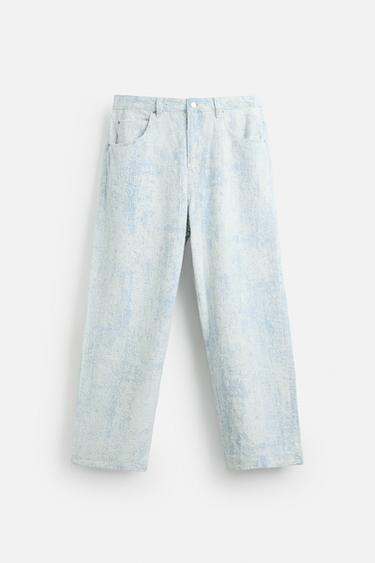 DISTRESSED BAGGY FIT JEANS - Light blue by Zara - Image 7