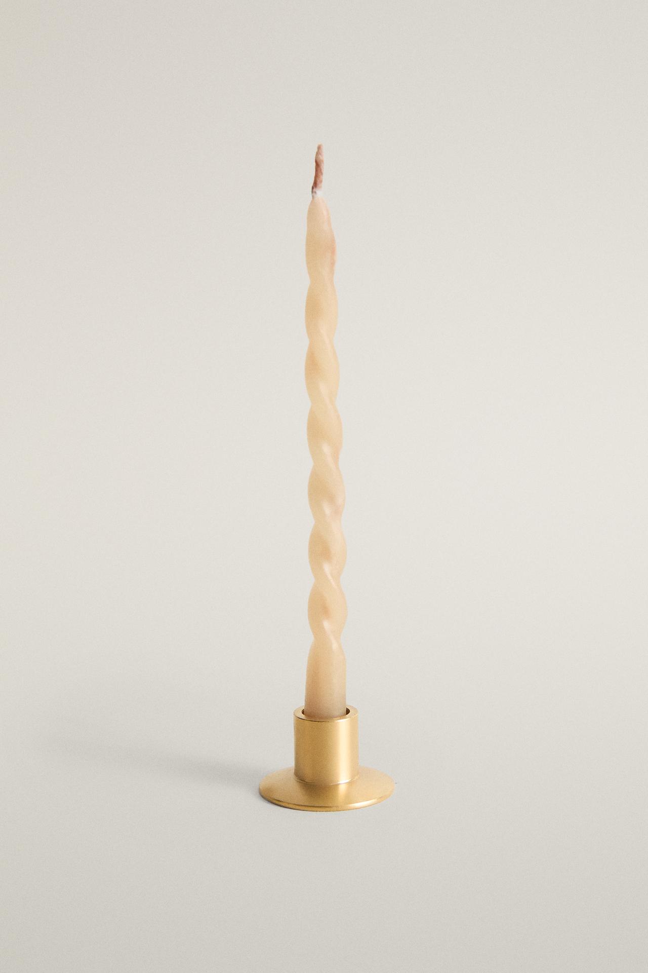 CANDIED LEMON MINI CANDLE AND HOLDER SET (SET OF 20) — Lemon