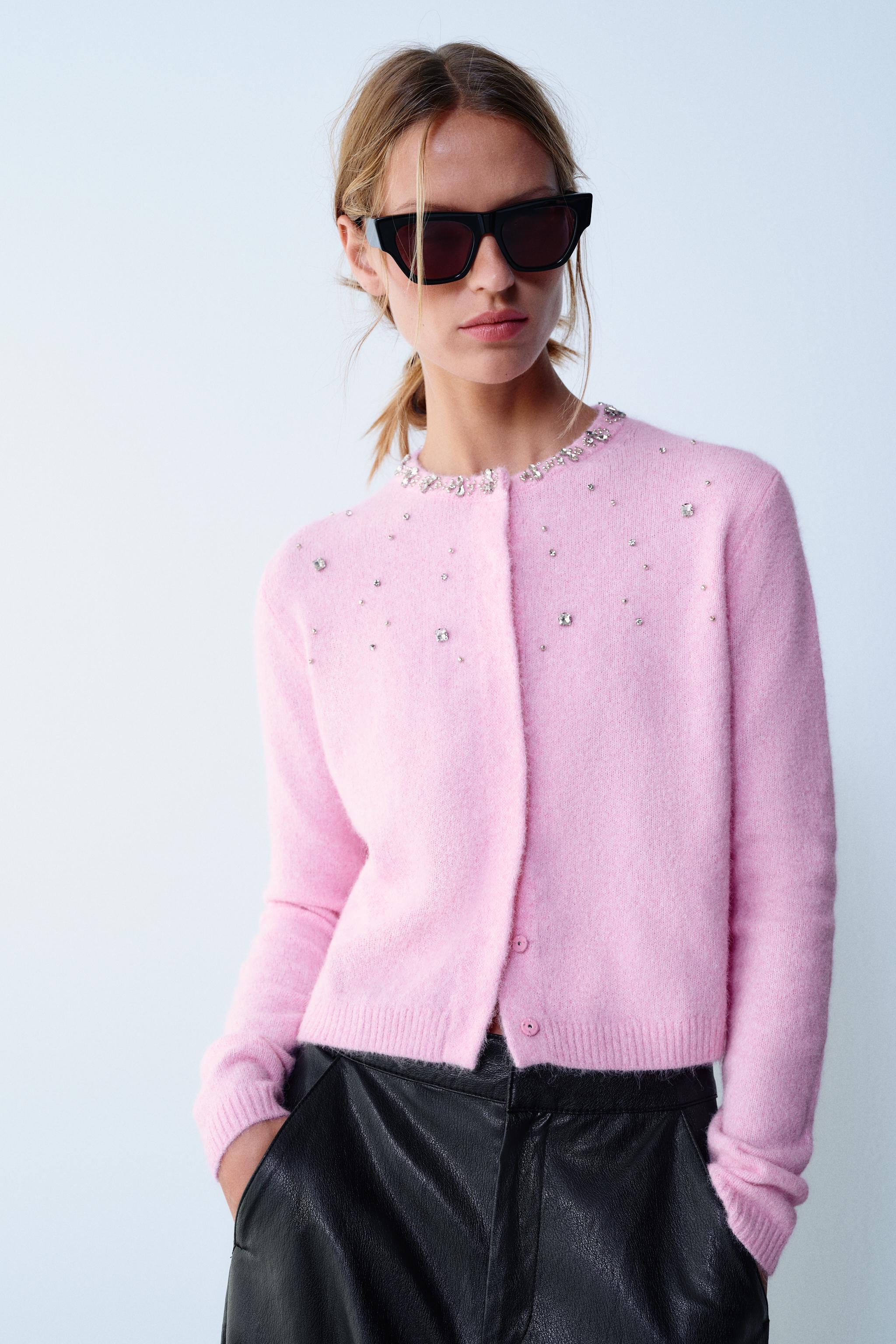 GILET EN MAILLE FANTAISIE BIJOU