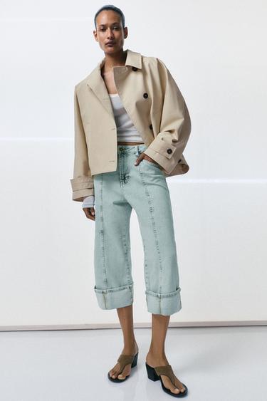 TRENCH CORTO WATER REPELLENT ZW COLLECTION - Crudo / Beige de Zara