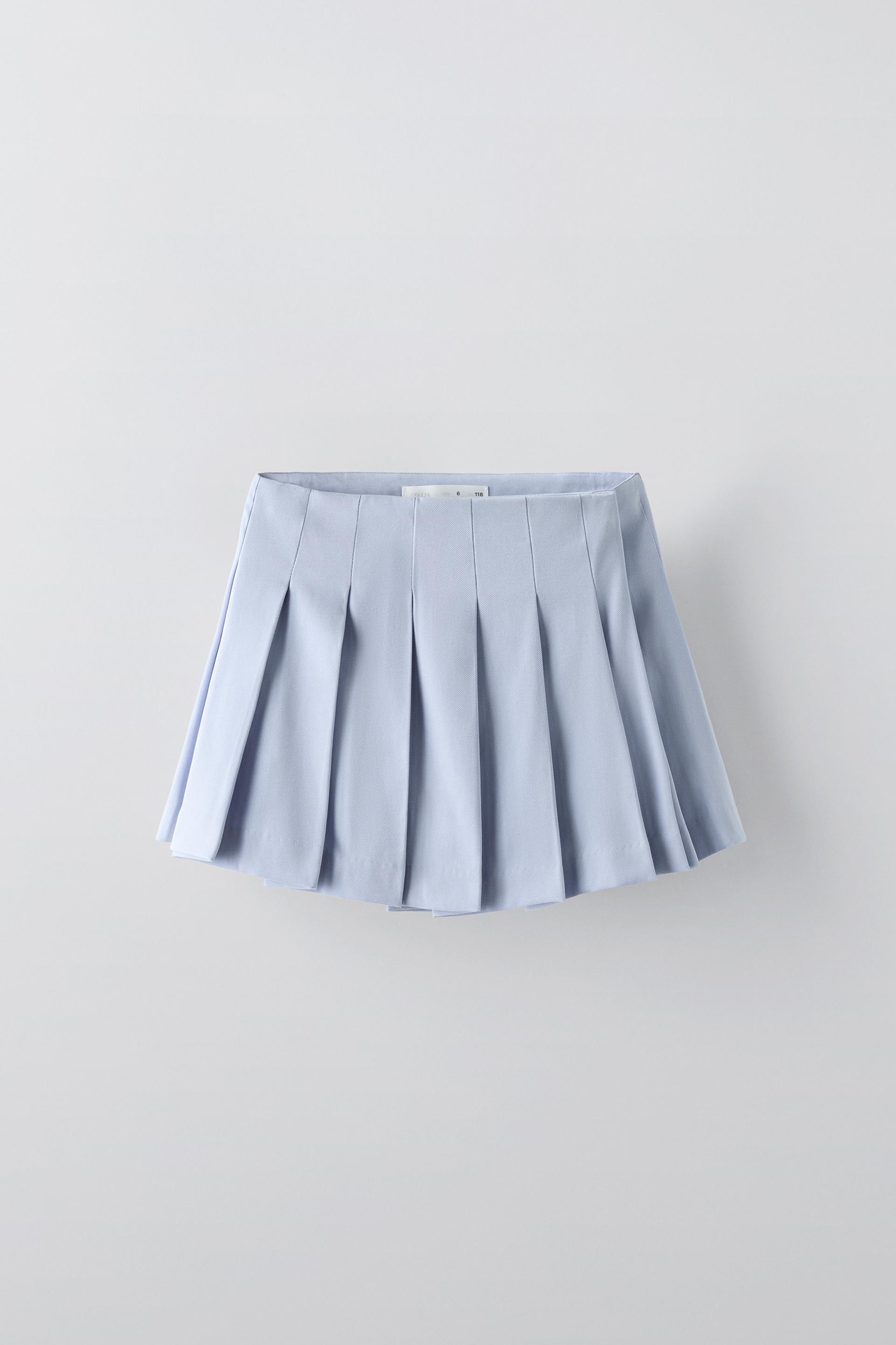 FLOWY PLEATED SKIRT Sand ZARA United States