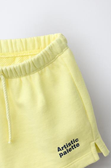 SLOGAN SWEATSHIRT AND BERMUDA SHORTS SET - Yellow by Zara - Image 6