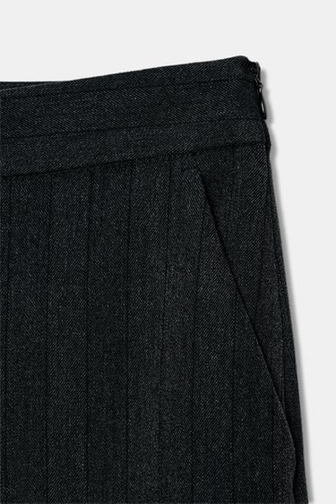 PANTALON DROIT À CHEVRONS - Gris anthracite de Zara - Image 7