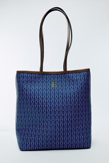 Zara PRINTED SHOULDER BAG - Multi-color