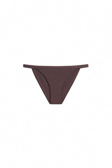 Textured bikini bottoms — Brown 1