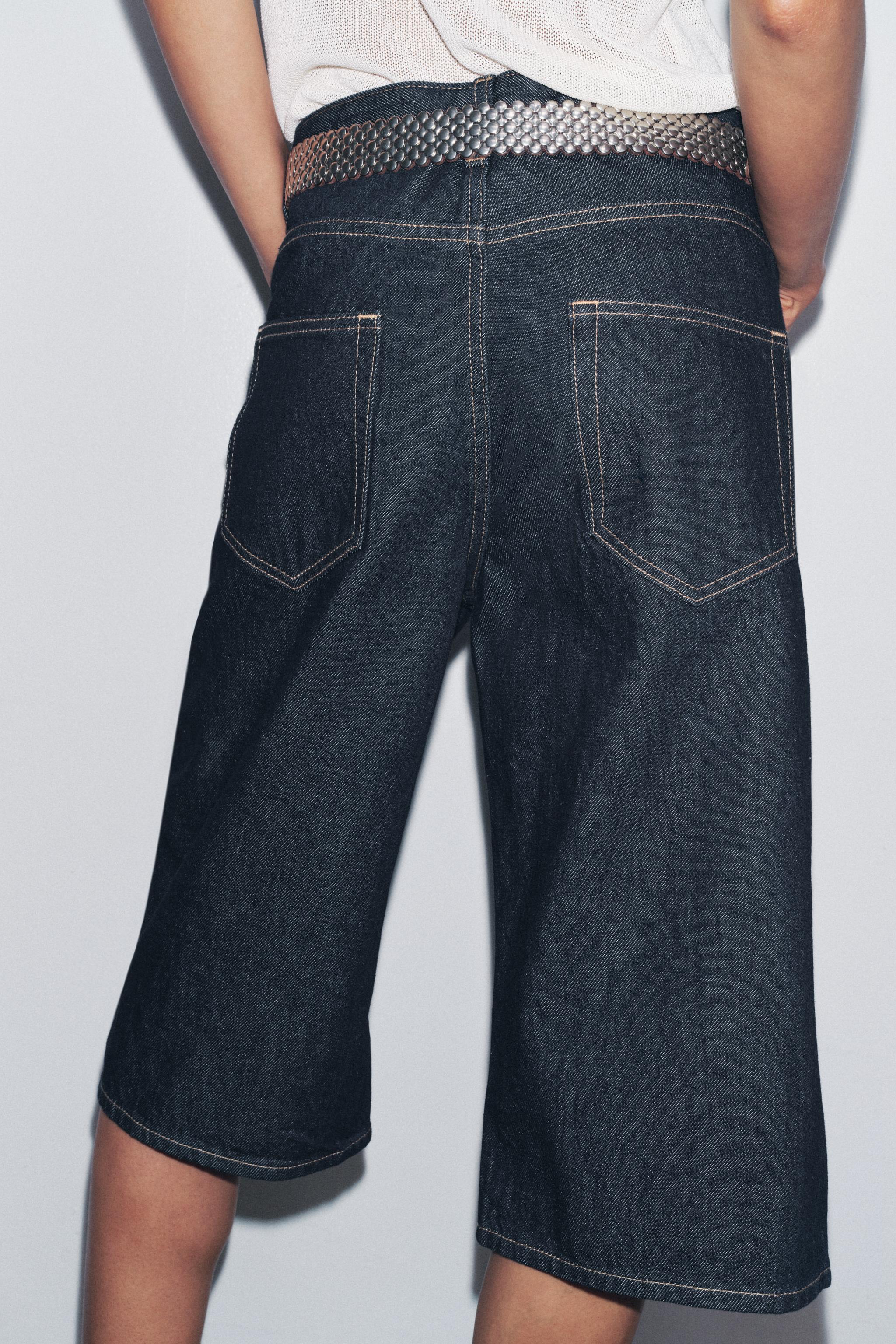 Bermuda Shorts Short Chino Femme Zara ZW COLLECTION DENIM BERMUDA