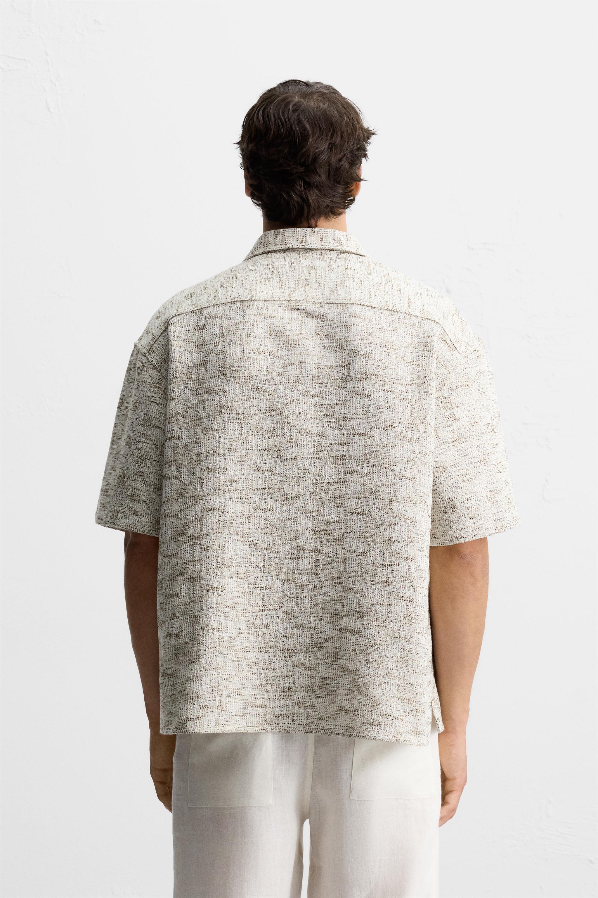CONTRAST TEXTURE OVERSHIRT