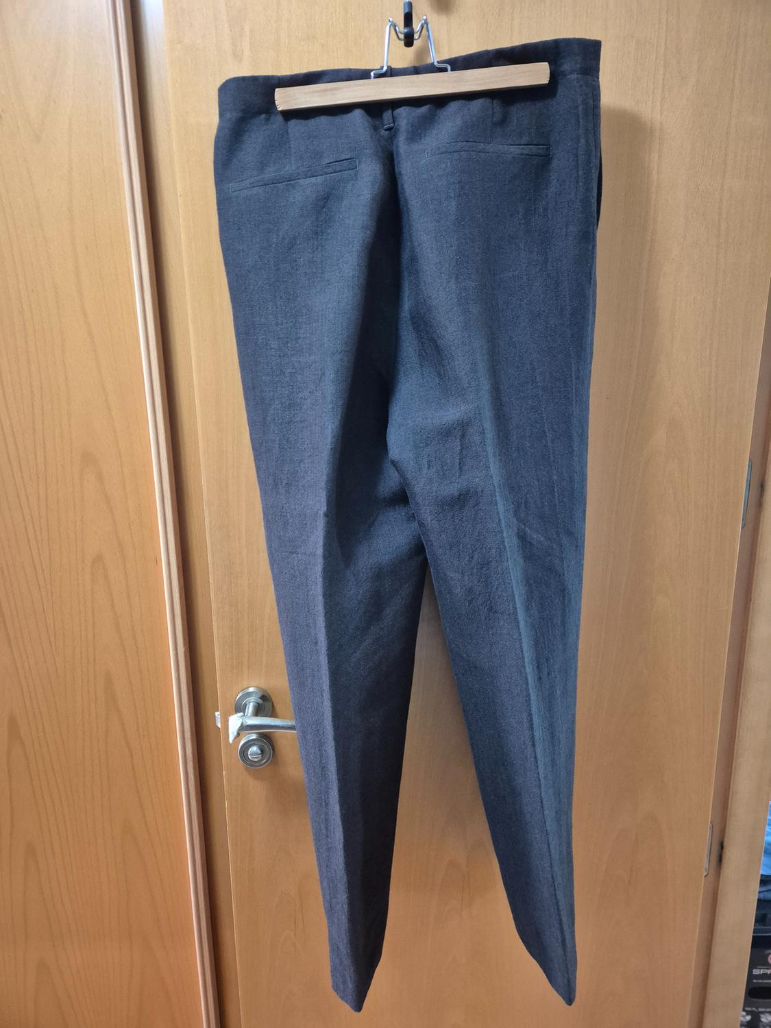 LINEN - WOOL HERRINGBONE TROUSERS - Image 5