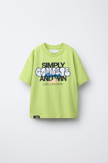 CAMISETA GRAFFITI FLOCK - Verde de Zara