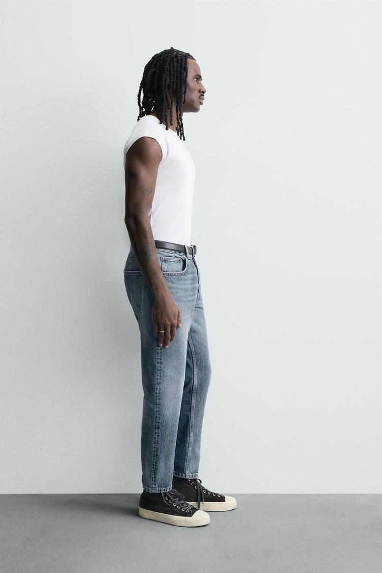 ZARA SLIM FIT CROPPED JEANS
