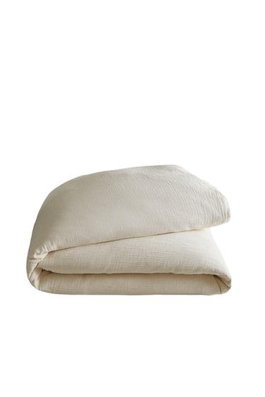 DOUBLE-FACED MUSLIN BEDSPREAD - Ecru by Zara