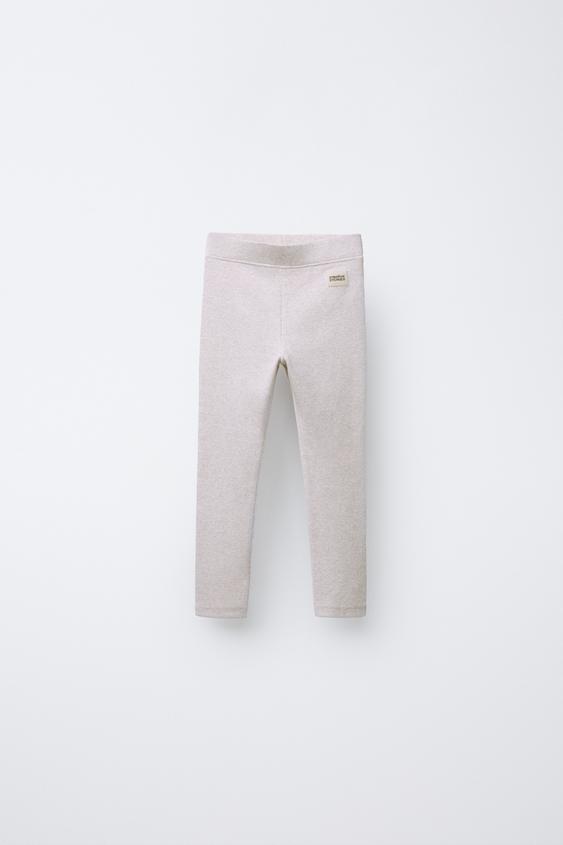LEGGING CANELADA COM ETIQUETA - Areia / Vigoré da Zara - Imagem 0