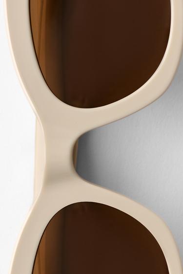 PREPPY CATEYE SUNGLASSES - Ecru by Zara