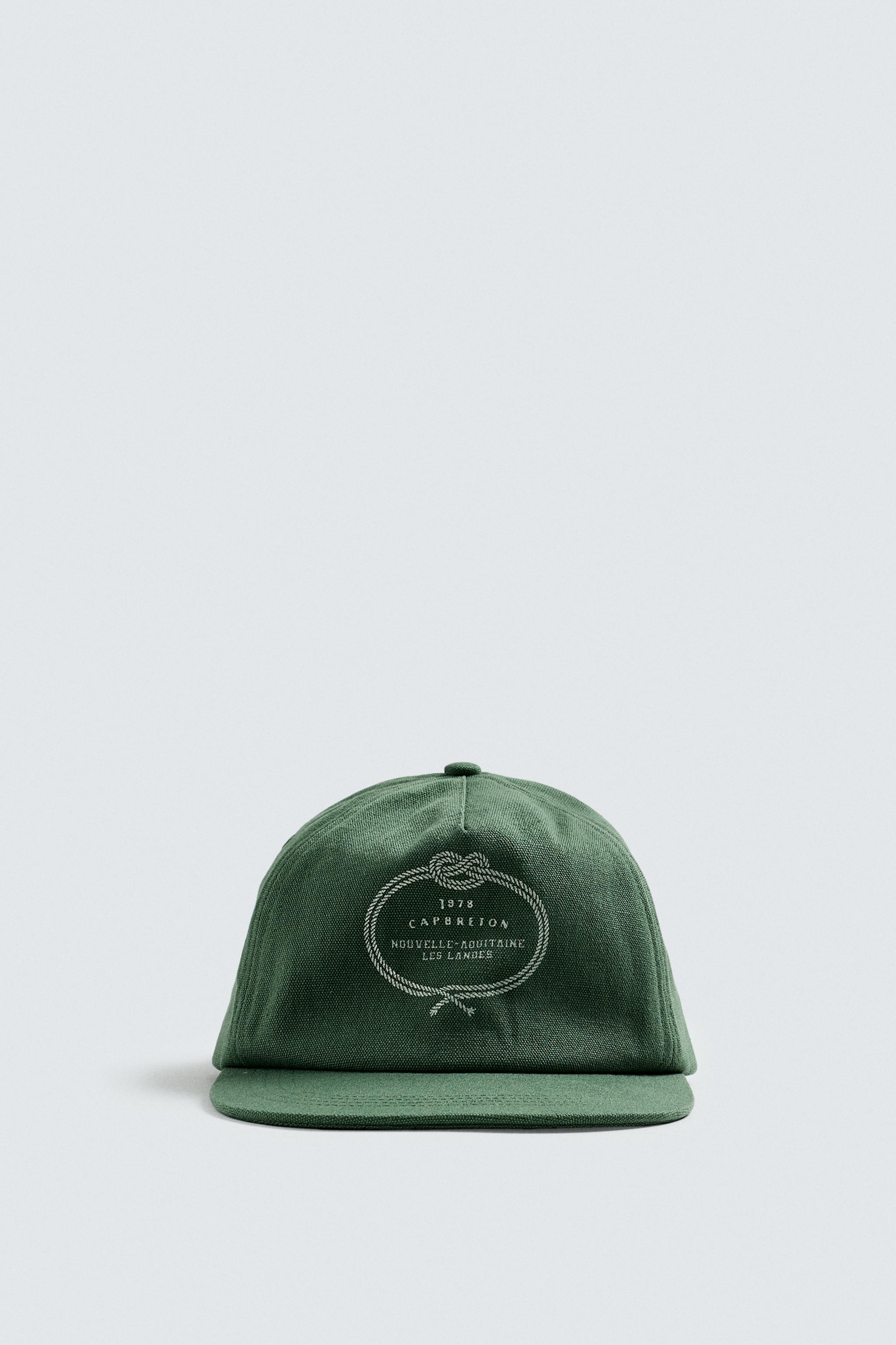 WASHED COMBINED PRINT CAP - Green | ZARA Canada