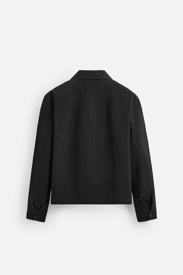 JACKET WITH BOUND SEAMS - Black by Zara - Image 7