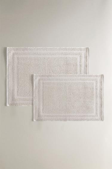 COTTON BATH MAT - Light grey by Zara