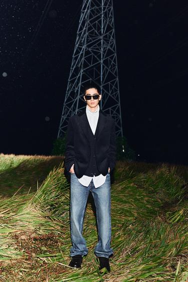 CORDUROY SUIT BLAZER - Navy blue by Zara