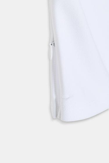 T-SHIRT CRÊPE À COL CHEMINÉE - Blanc de Zara - Image 7