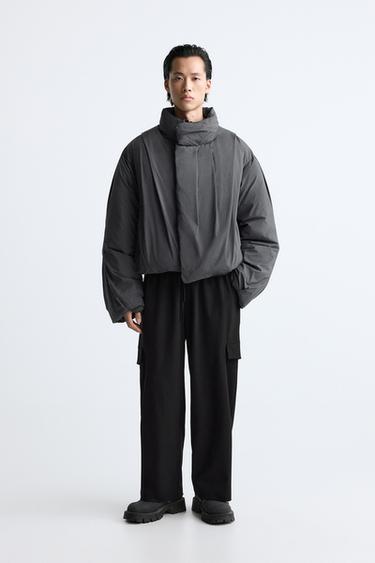 УТЕПЛЕННАЯ КУРТКА BOXY FIT — КАМЕННО-СЕРЫЙ от Zara — изображение 0