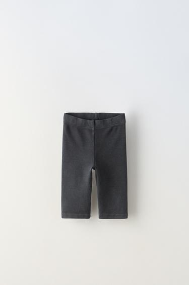 ЛЕГИНСЫ-ВЕЛОСИПЕДКИ ИЗ ТКАНИ С ЭФФЕКТОМ ПОТЕРТОСТИ — СЕРЫЙ от Zara — изображение 0