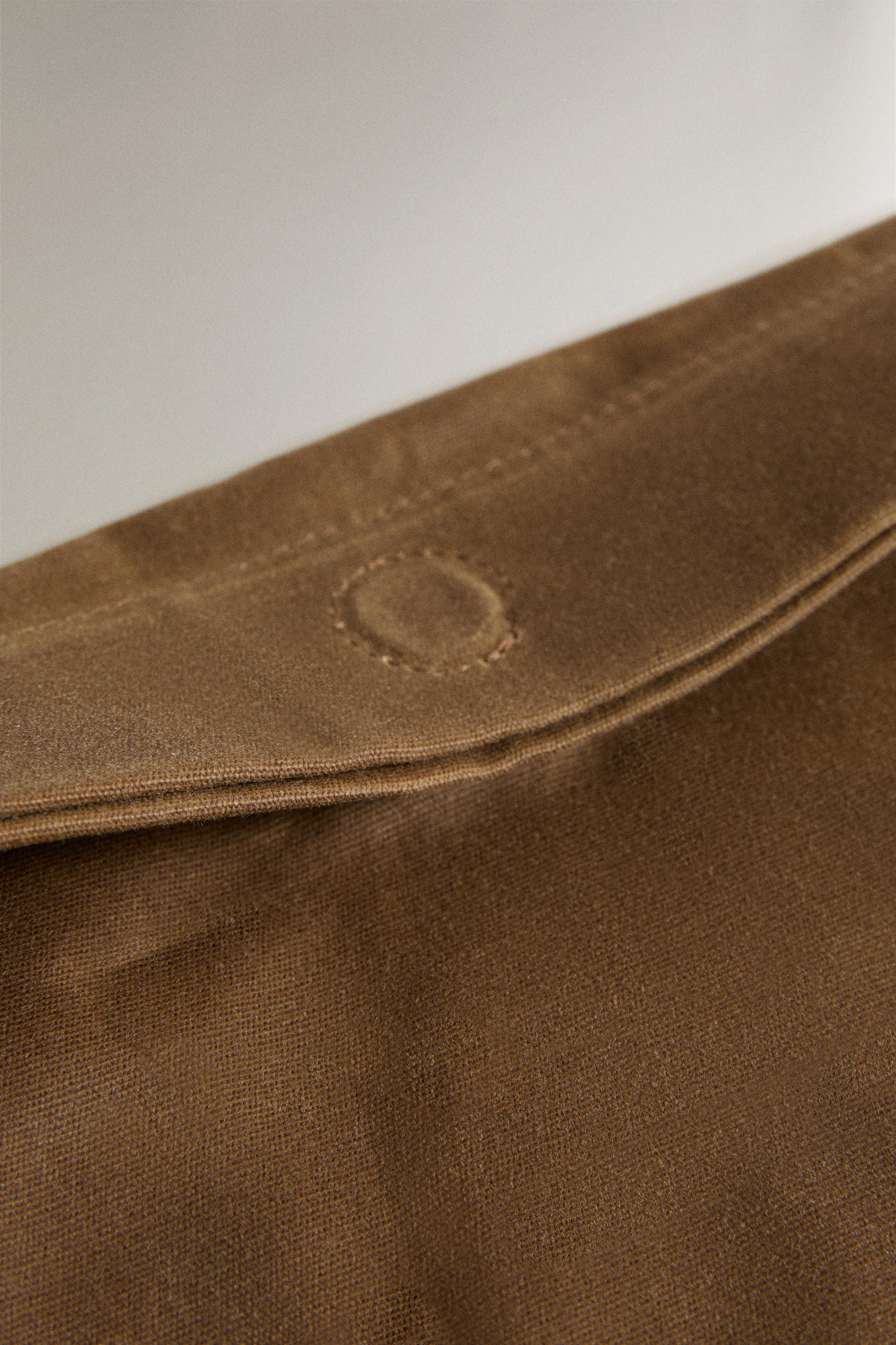 FLAT COTTON BAG — Greenish