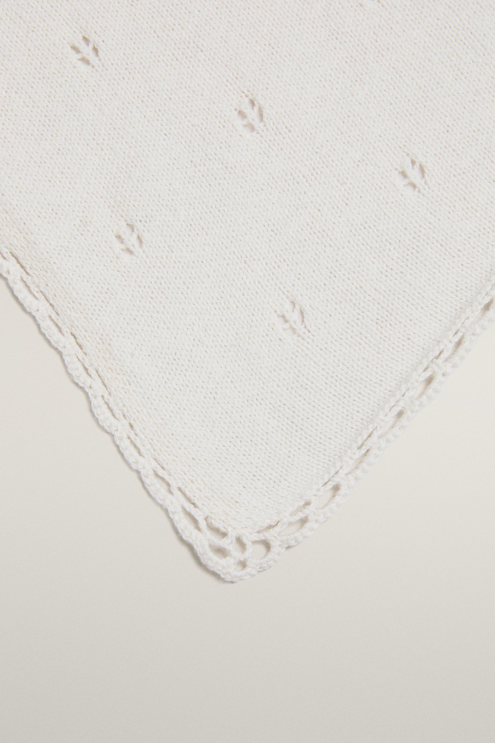 POINTELLE COTTON BABY BLANKET