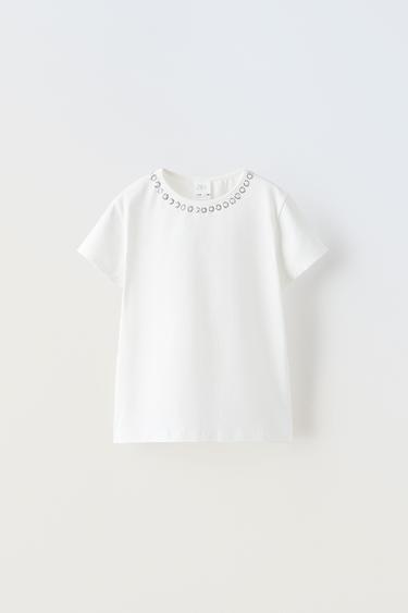 ТОП В РУБЧИК С НАШИВКОЙ — БЕЛЫЙ от Zara — изображение 0