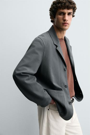BLAZER COUPE DÉCONTRACTÉE STRUCTURÉE - Gris anthracite de Zara - Image 5