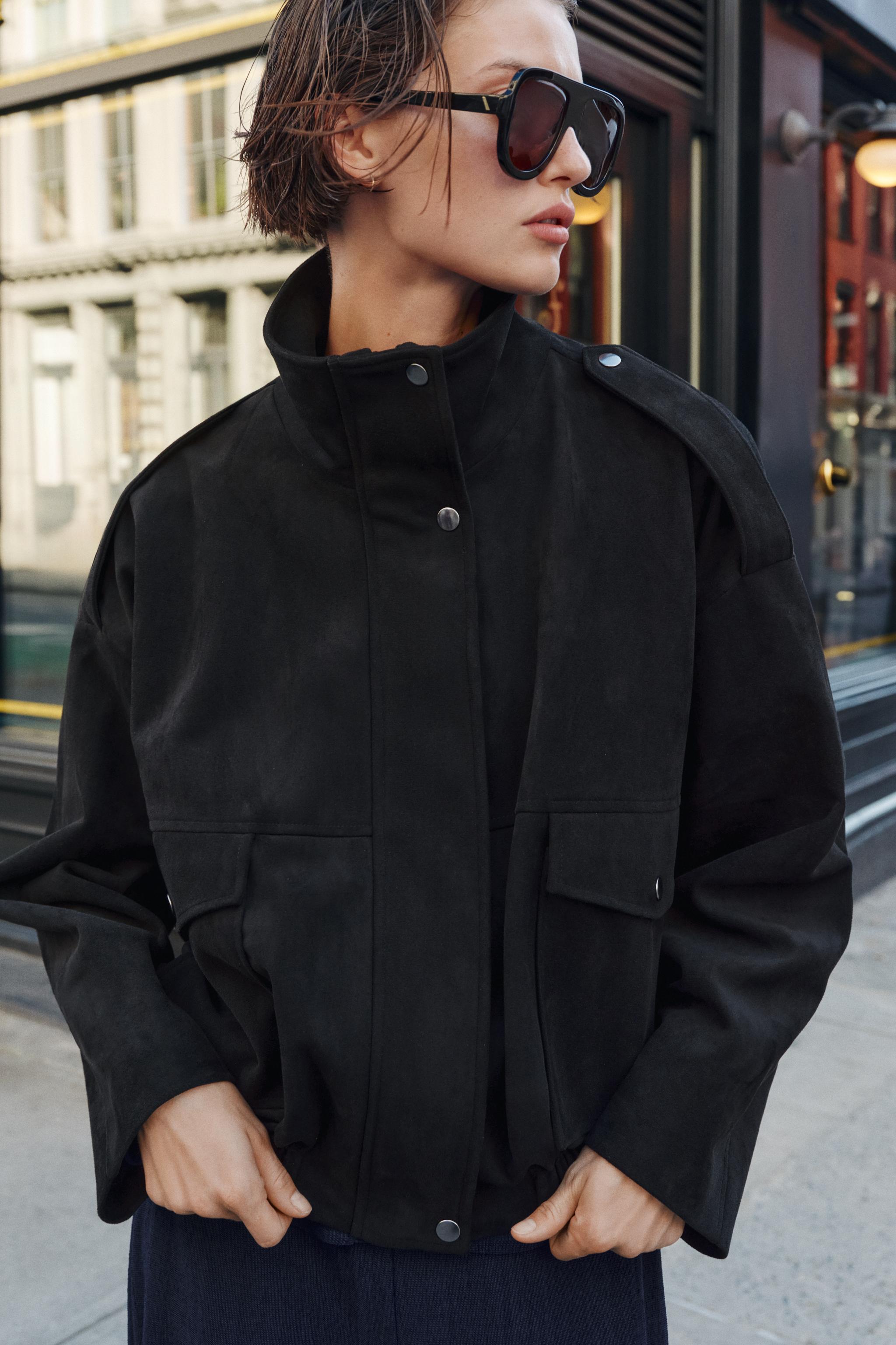 Zara Suni Süet Bomber Ceket