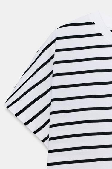 T-SHIRT À MANCHES TOMBANTES - rayures de Zara - Image 5