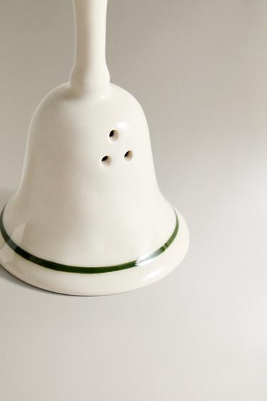 CHRISTMAS BELL SALT AND PEPPER SHAKER SET - Cream by Zara - Image 1