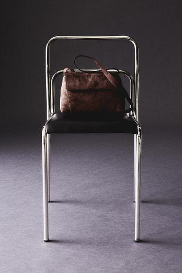 Zara PLAIN CROSSBODY BAG - Brown