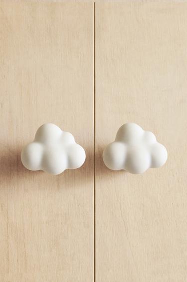 PACK OF KIDS' CLOUD DOOR KNOBS (PACK OF 2) - White by Zara
