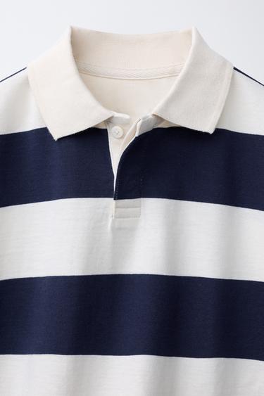POLO À RAYURES - Bleu marine de Zara - Image 2